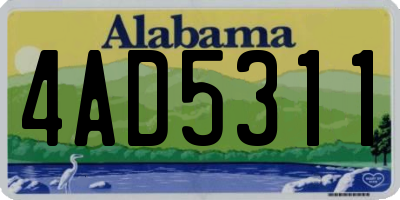 AL license plate 4AD5311