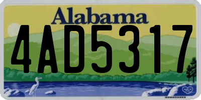 AL license plate 4AD5317