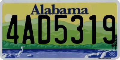 AL license plate 4AD5319