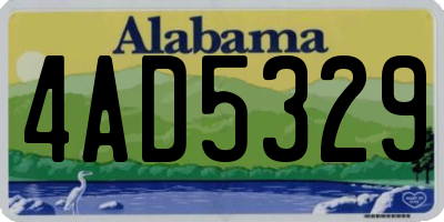 AL license plate 4AD5329