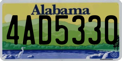 AL license plate 4AD5330
