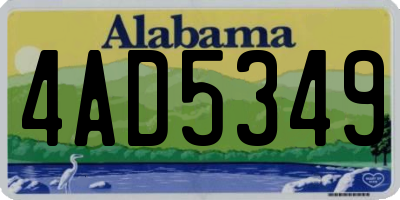AL license plate 4AD5349