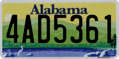 AL license plate 4AD5361