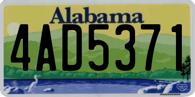 AL license plate 4AD5371
