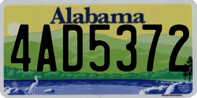 AL license plate 4AD5372