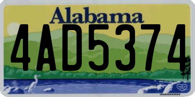 AL license plate 4AD5374