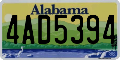 AL license plate 4AD5394