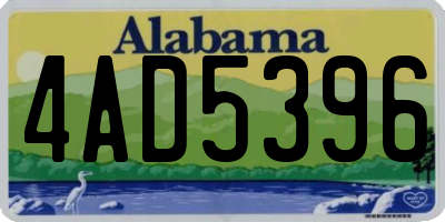 AL license plate 4AD5396