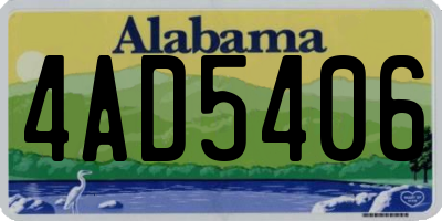 AL license plate 4AD5406