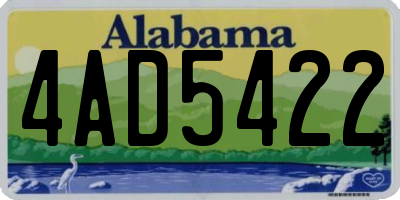 AL license plate 4AD5422