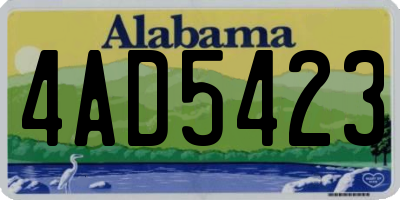 AL license plate 4AD5423