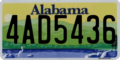 AL license plate 4AD5436