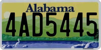 AL license plate 4AD5445