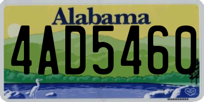 AL license plate 4AD5460
