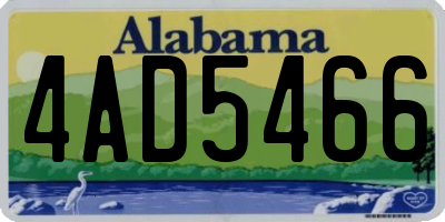 AL license plate 4AD5466