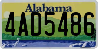 AL license plate 4AD5486