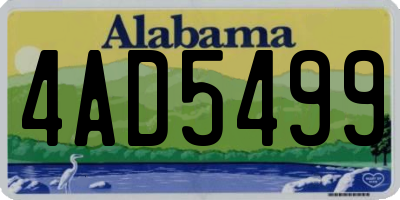 AL license plate 4AD5499