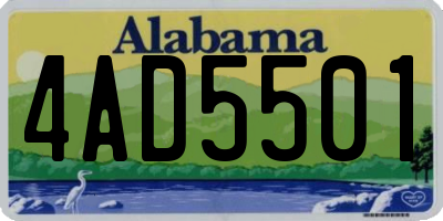 AL license plate 4AD5501