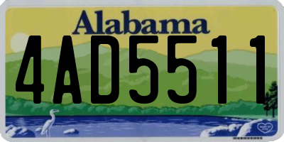 AL license plate 4AD5511
