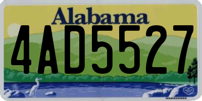 AL license plate 4AD5527