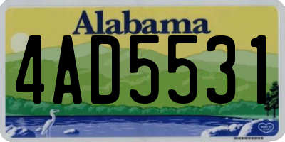 AL license plate 4AD5531