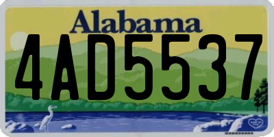 AL license plate 4AD5537