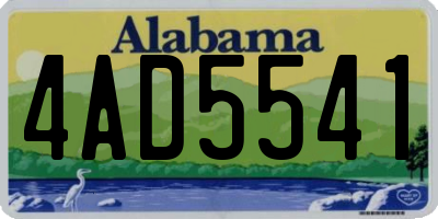 AL license plate 4AD5541
