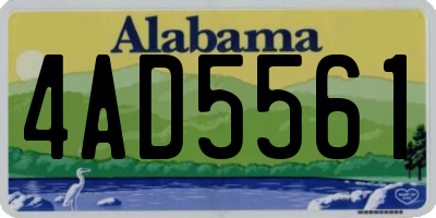 AL license plate 4AD5561