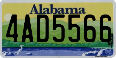 AL license plate 4AD5566