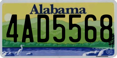 AL license plate 4AD5568
