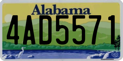 AL license plate 4AD5571