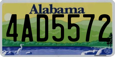 AL license plate 4AD5572