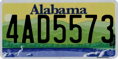 AL license plate 4AD5573
