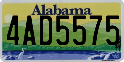 AL license plate 4AD5575