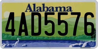 AL license plate 4AD5576