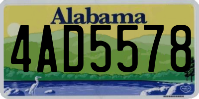 AL license plate 4AD5578