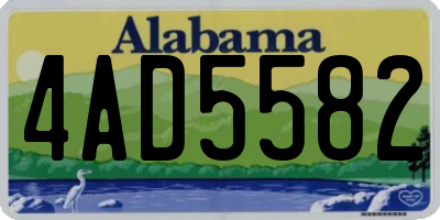 AL license plate 4AD5582