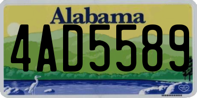 AL license plate 4AD5589
