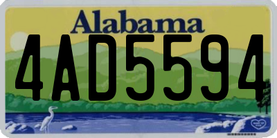 AL license plate 4AD5594