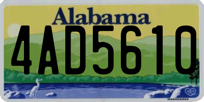 AL license plate 4AD5610