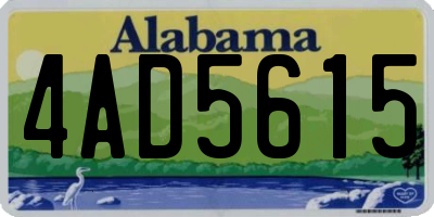 AL license plate 4AD5615
