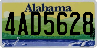 AL license plate 4AD5628