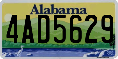 AL license plate 4AD5629