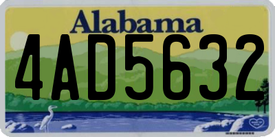 AL license plate 4AD5632