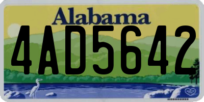 AL license plate 4AD5642