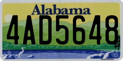 AL license plate 4AD5648