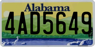 AL license plate 4AD5649
