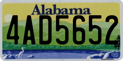 AL license plate 4AD5652