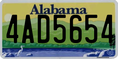 AL license plate 4AD5654
