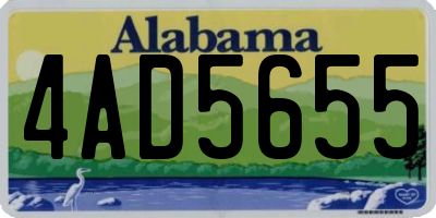 AL license plate 4AD5655